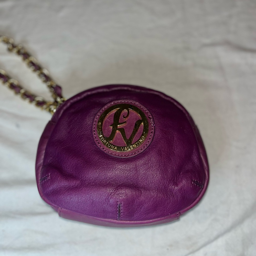 Fortuna Valentino - Purple Leather Clutch
